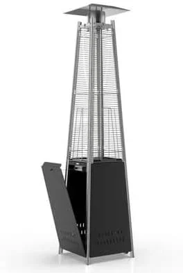 Pyramid Glow 13KW Patio Gas Heater By Real Flame Quartz Glass Tube Propane Heater With Wheels