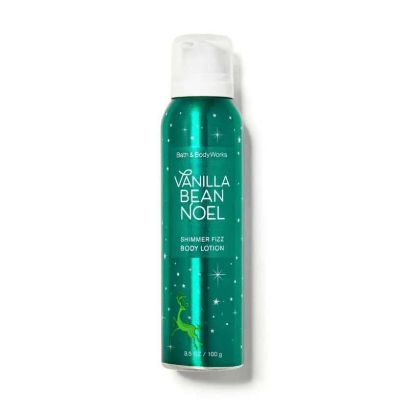 Bath and Body Works Vanilla Bean Noel Shimmer Fizz Body Lotion 3.5 Ounce