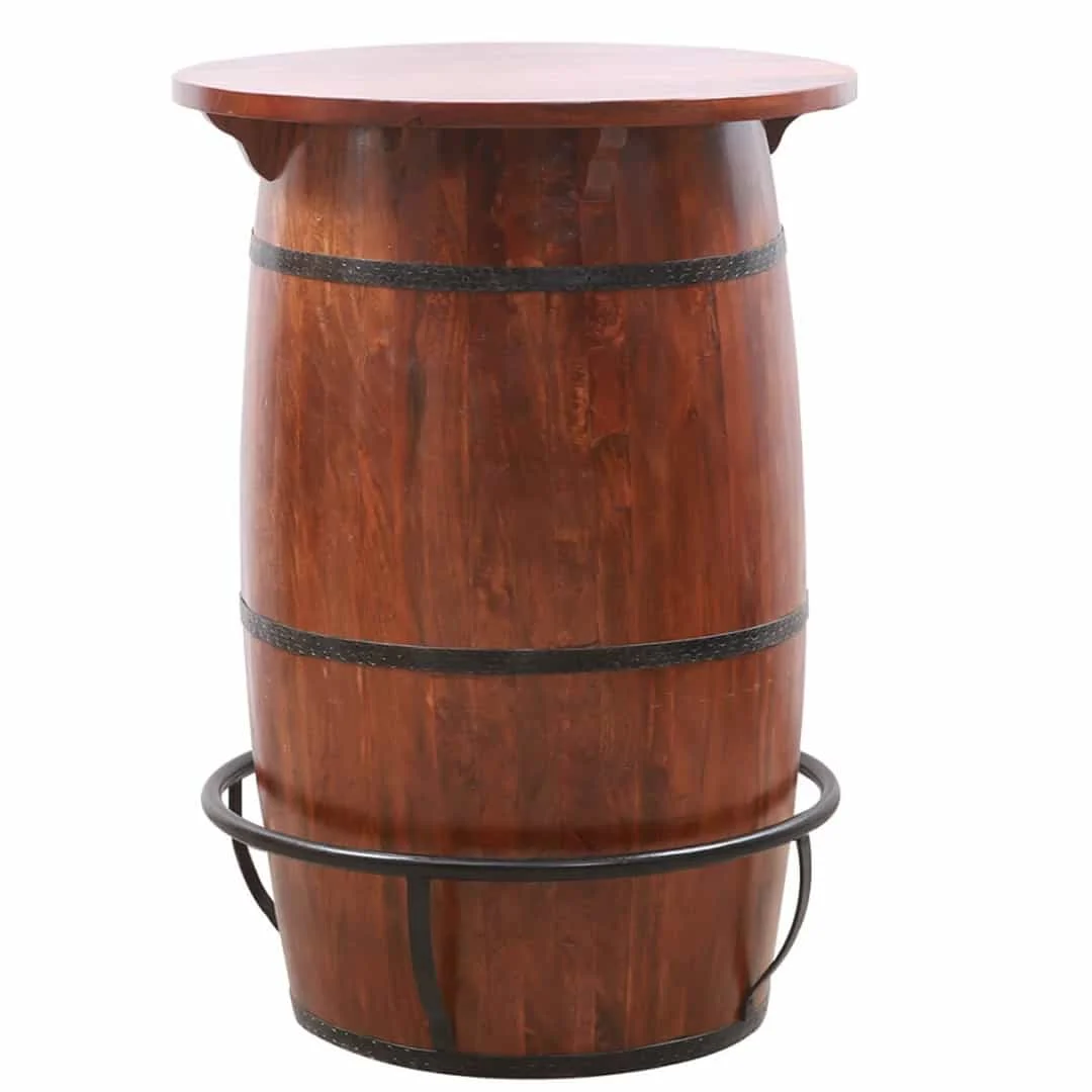 Wine Barrel Bar Table