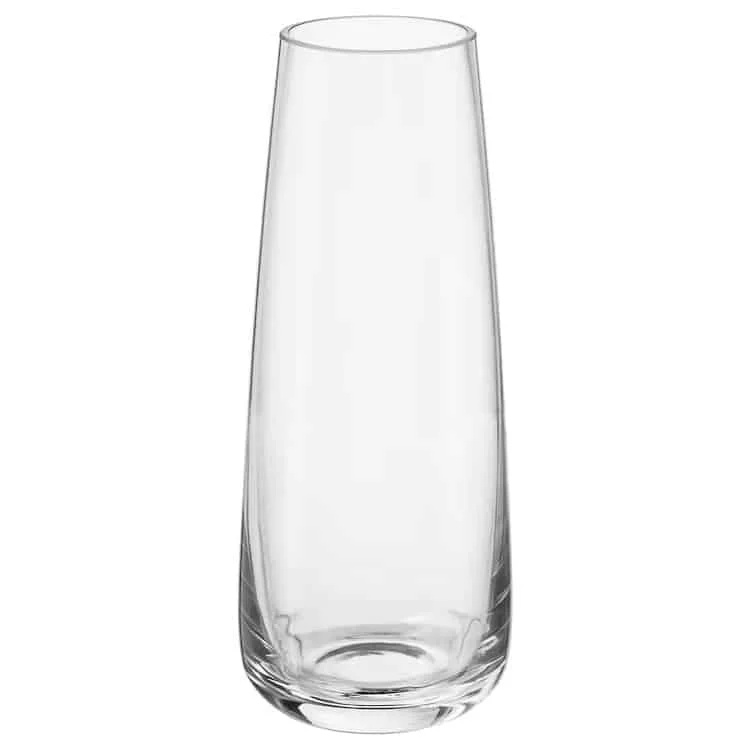 BERÄKNA Vase, clear glass, 15 cm (6 ")