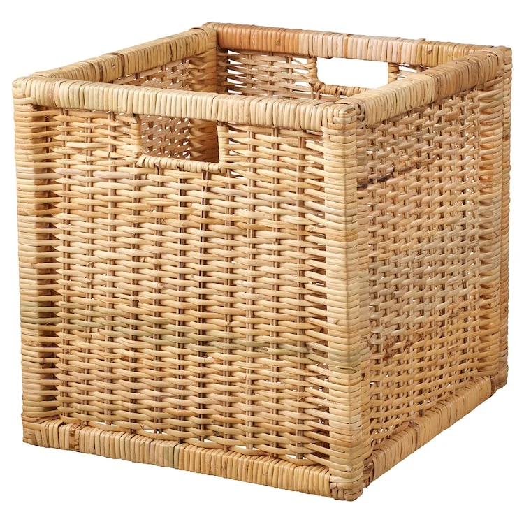 Handwoven rattan basket
