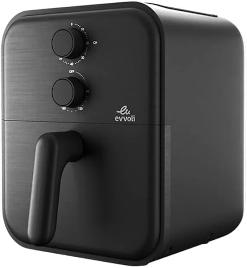 evvoli Air Fryer 3.8 Liters with Timer Temperature Adjustable Control and 8 Preset Programs
