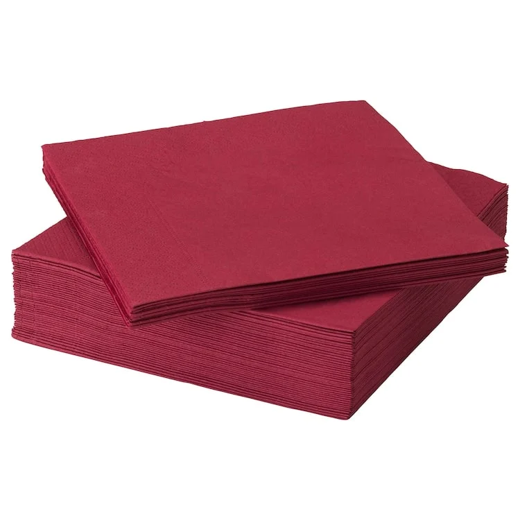 Paper napkin, dark red, 40x40 cm