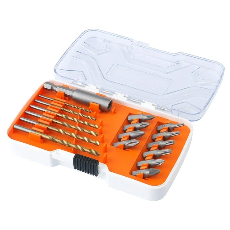 17-piece screwdriver bit set, dark grey