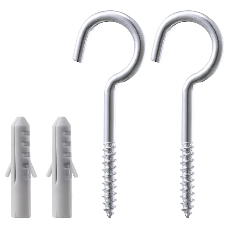 4-piece screw hook and plug set