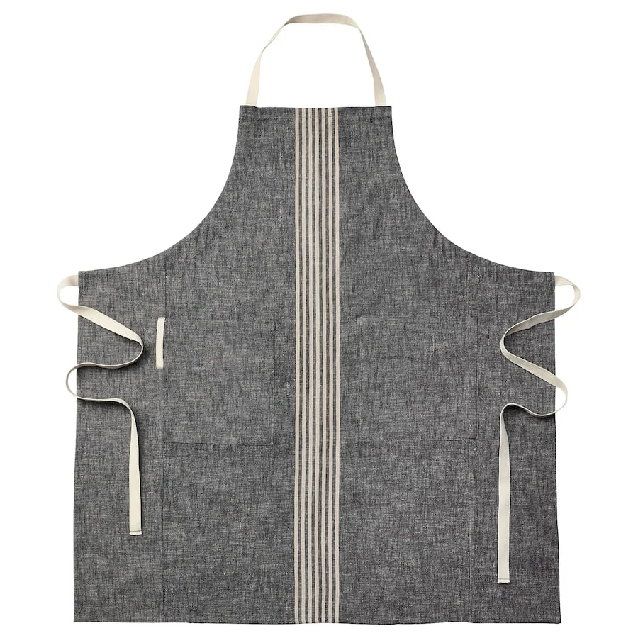 Apron, gray, 35x36 "