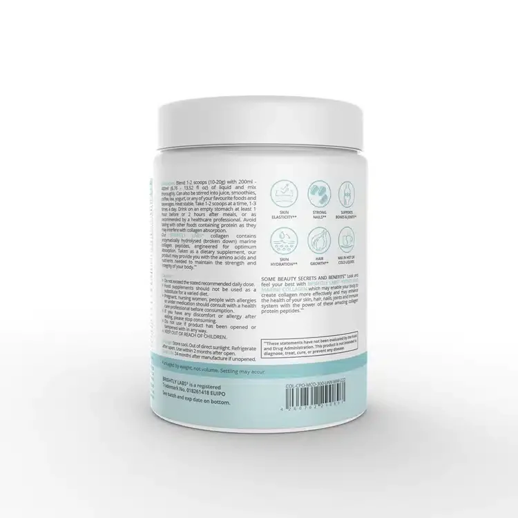 Bright labs Marine Collagen Powder Unflavoured for hair, skin, nails and joints - Image 2