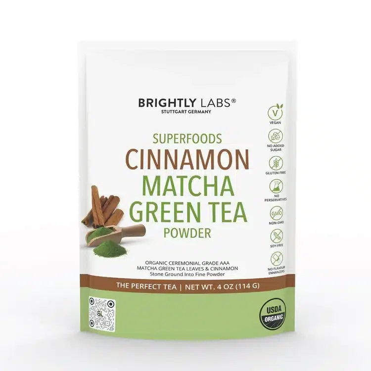 Bright Labs Superfoods Cinnamon Matcha Green Tea Powder