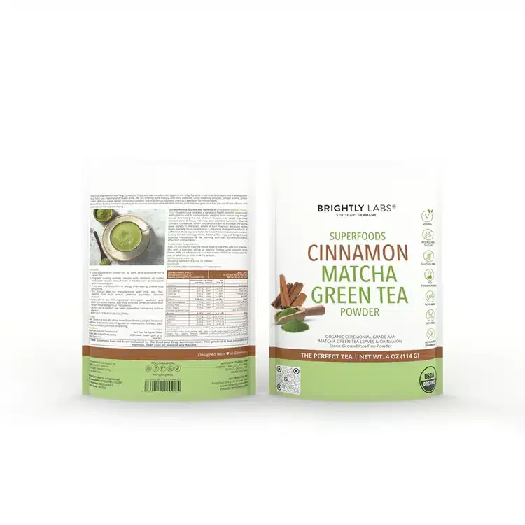 Bright Labs Superfoods Cinnamon Matcha Green Tea Powder - Image 3