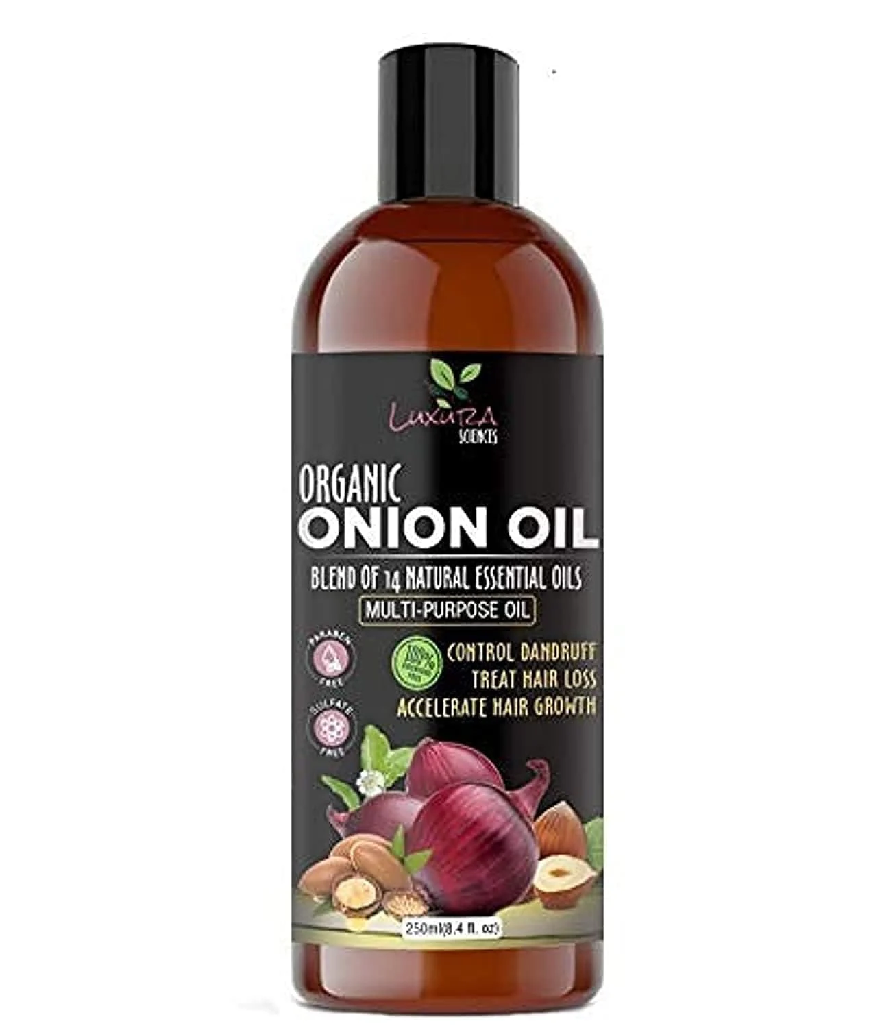 Luxura Sciences 250 ML Onion Hair Oil with 14 Essential Oils
