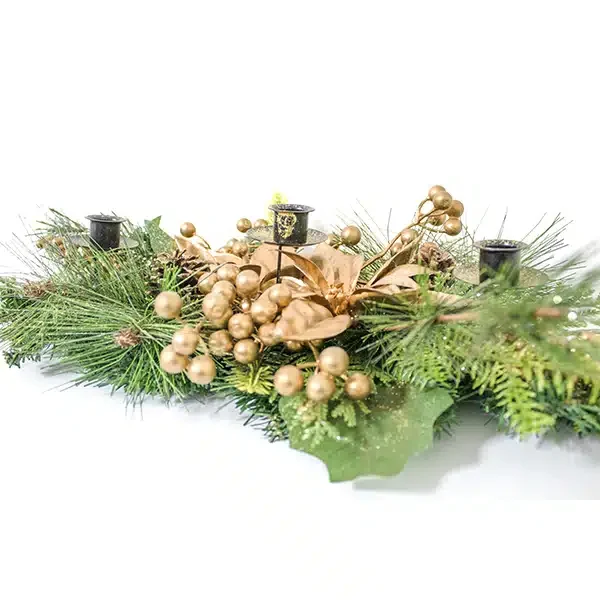 Poinsettia Taper Candle Holder