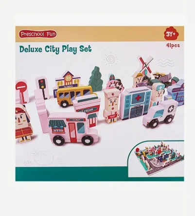 Preschool 41 Pcs Deluxe City Play Set
