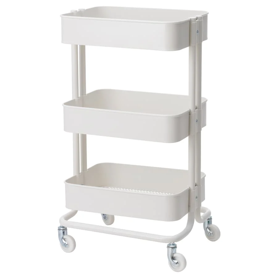 Trolley, white, 35x45x78 cm