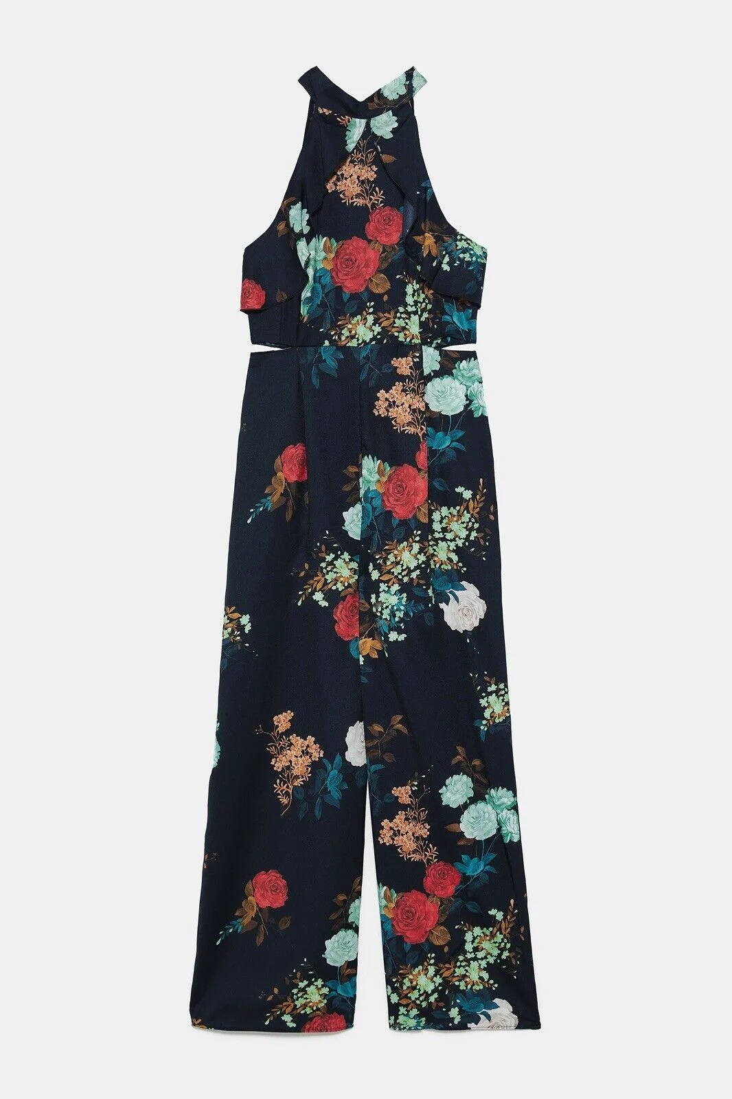 Zara Women Floral Print Jumpsuit with Splits