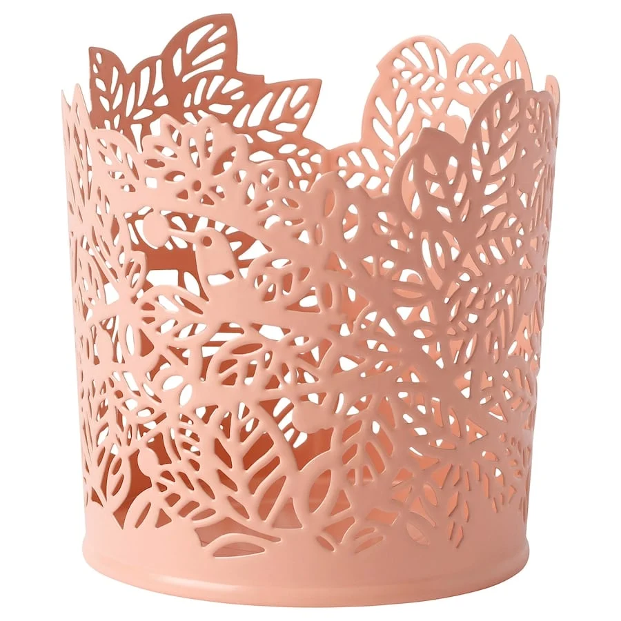 Tealight holder, light pink, 8 cm