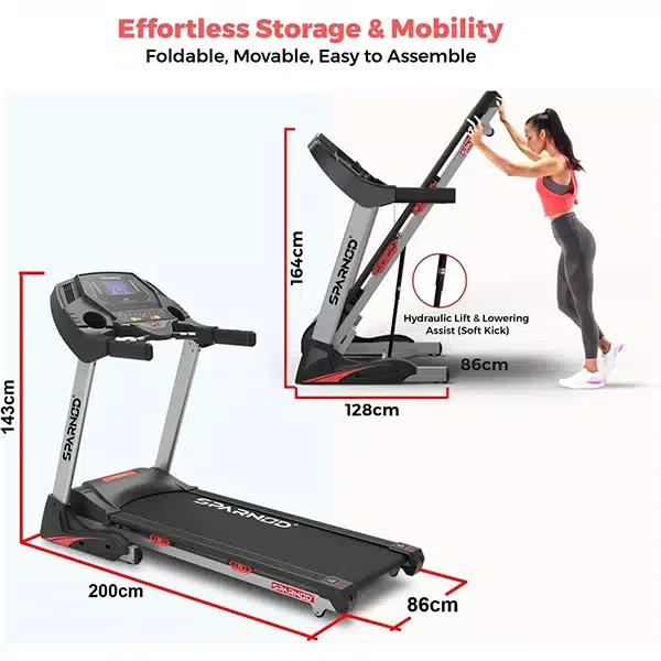 Sparnod Fitness STH-6200 High Performance Treadmill - Image 3