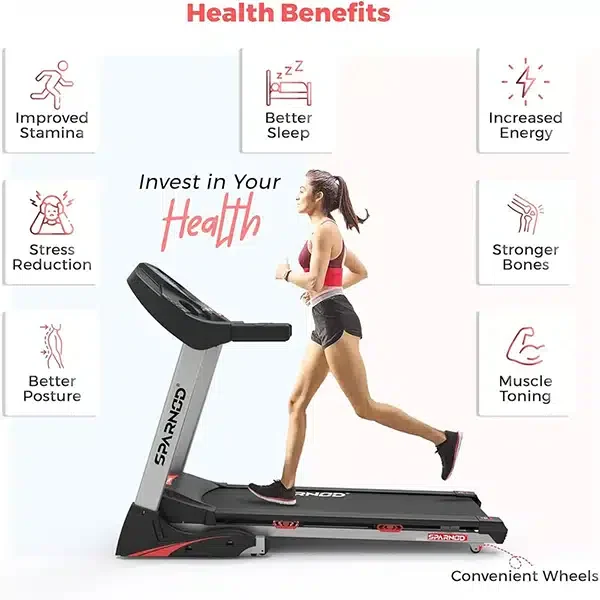 Sparnod Fitness STH-6200 High Performance Treadmill - Image 4