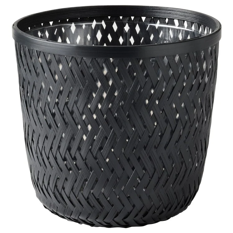 Plant pot, black, 15 cm