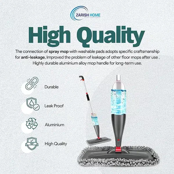 Zarish Home Spray Mop with 800ml Refillable - Image 4