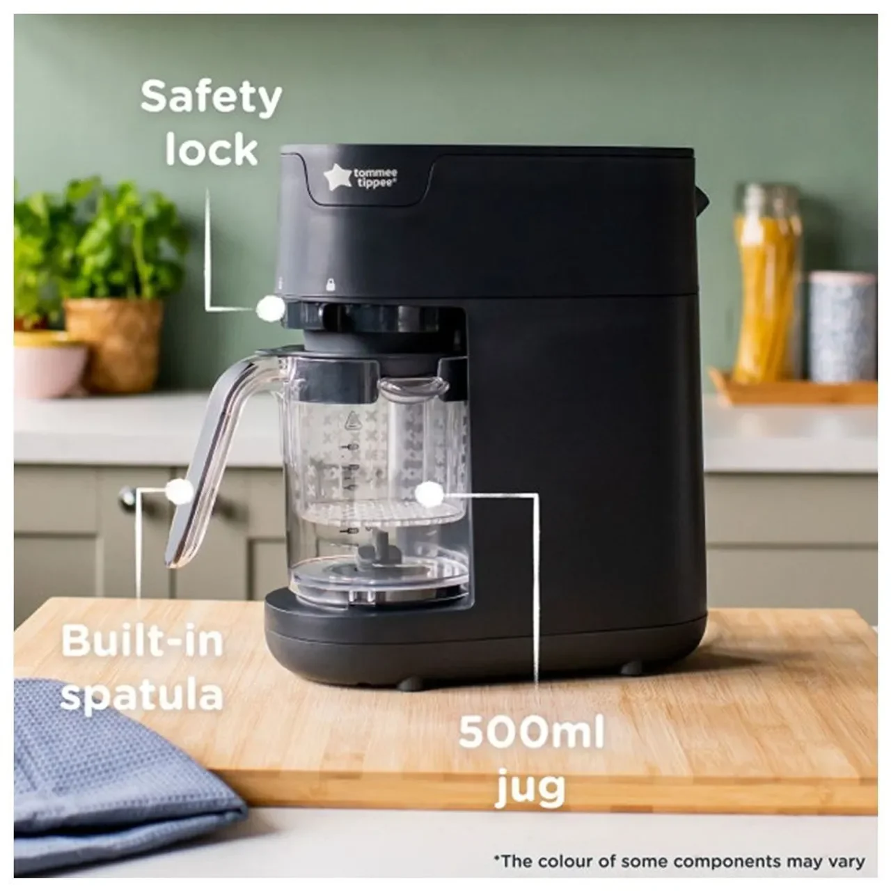 Tommee Tippee Quick Cook 6 in 1 Baby Food Maker Black 500 ml